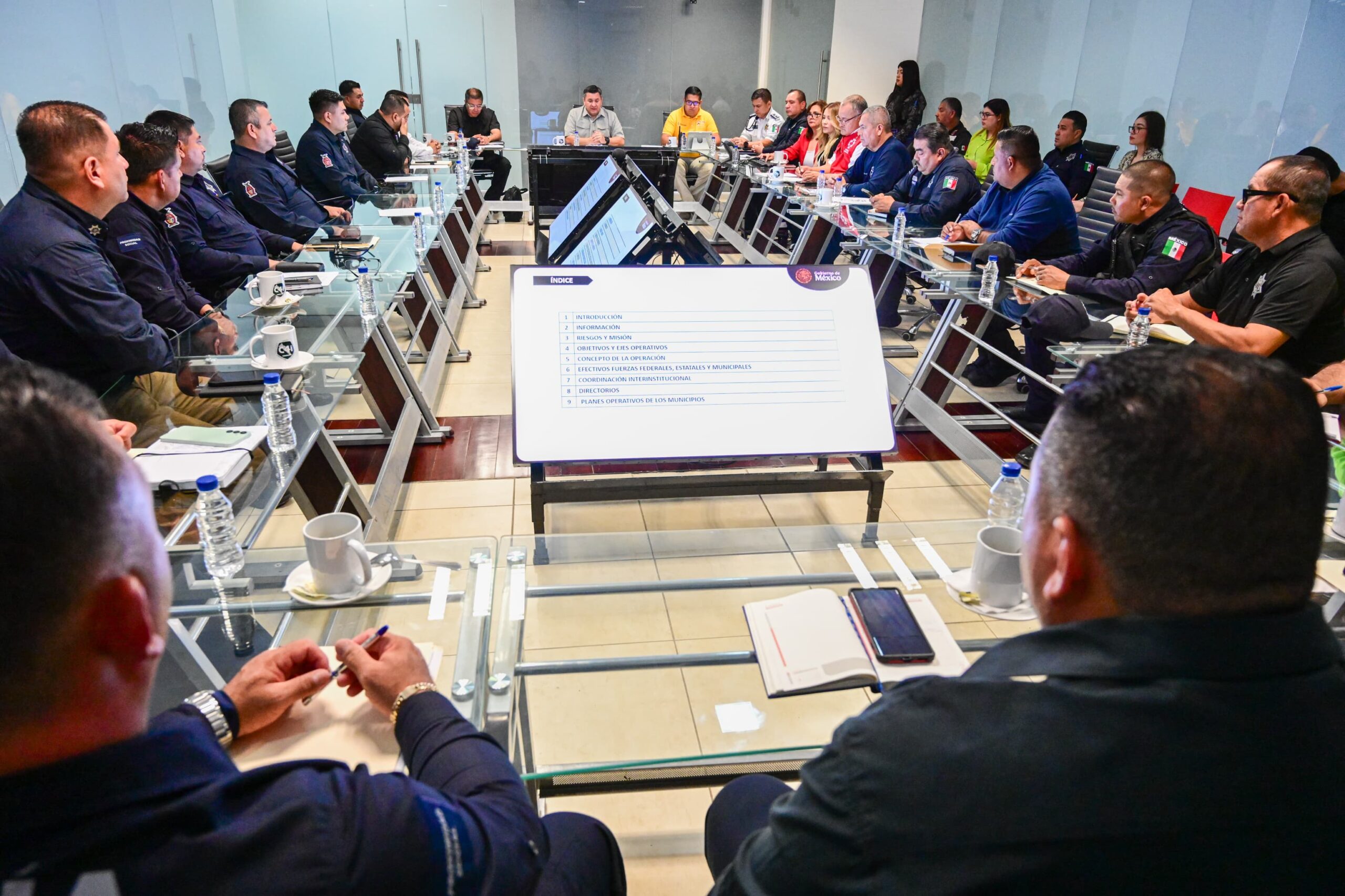 Autoridades de seguridad, Protección Civil y cuerpos de auxilio se reúnen para coordinar el Plan General Operativo Semana Santa 2026