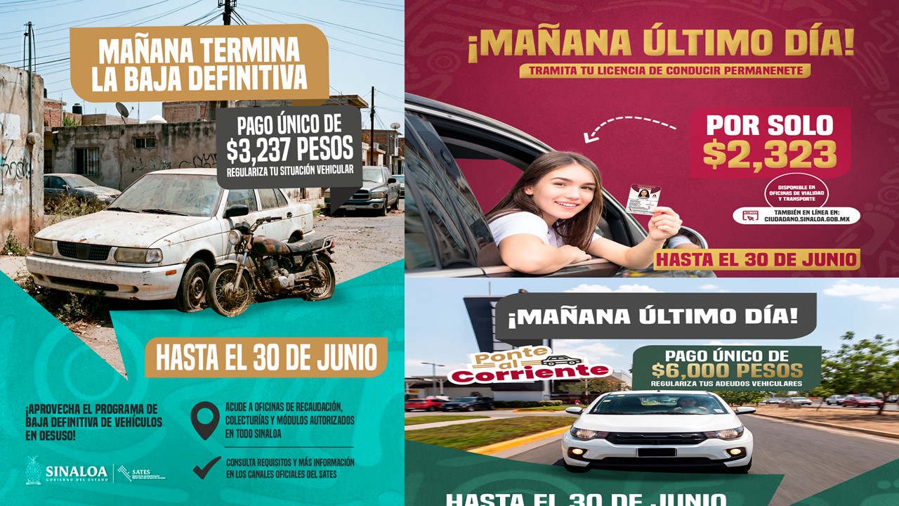 ¡Último día! SATES invita a aprovechar los beneficios que concluyen el 30 de Junio
